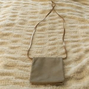 Eileen Fisher rose gold/gray leather bag